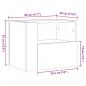 Preview: Wand-Nachttische 2 Stk. Schwarz 45x30x35 cm