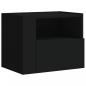 Preview: Wand-Nachttische 2 Stk. Schwarz 45x30x35 cm