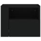 Preview: Wand-Nachttische 2 Stk. Schwarz 45x30x35 cm
