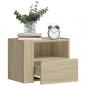 Preview: ARDEBO.de - Wand-Nachttische 2 Stk. Sonoma-Eiche 45x30x35 cm