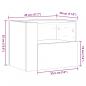 Preview: Wand-Nachttische 2 Stk. Sonoma-Eiche 45x30x35 cm