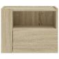Preview: Wand-Nachttische 2 Stk. Sonoma-Eiche 45x30x35 cm