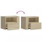 Preview: Wand-Nachttische 2 Stk. Sonoma-Eiche 45x30x35 cm