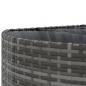 Preview: 4-tlg. Garten-Sofagarnitur mit Kissen Grau Poly Rattan