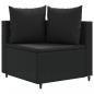 Preview: 5-tlg. Garten-Sofagarnitur mit Kissen Schwarz Poly Rattan
