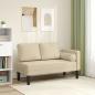 Preview: ARDEBO.de - Chaiselongue mit Kissen Creme Stoff