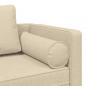 Preview: Chaiselongue mit Kissen Creme Stoff