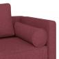 Preview: Chaiselongue mit Kissen Weinrot Stoff