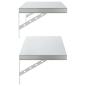 Preview: Wandregale 2 Stk. 100x30 cm Silbern Edelstahl