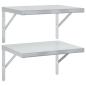 Preview: ARDEBO.de - Wandregale 2 Stk. 50x40 cm Silbern Edelstahl