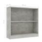 Preview: Bücherregal Betongrau 80x24x75 cm Holzwerkstoff