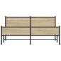 Preview: Metallbett ohne Matratze Sonoma-Eiche 180x200 cm