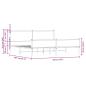 Preview: Metallbett ohne Matratze Sonoma-Eiche 193x203 cm