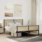 Preview: ARDEBO.de - Metallbett ohne Matratze Sonoma-Eiche 140x190 cm