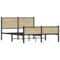 Preview: Metallbett ohne Matratze Sonoma-Eiche 140x190 cm