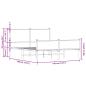 Preview: Metallbett ohne Matratze Sonoma-Eiche 140x190 cm