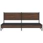 Preview: Metallbett ohne Matratze Braun Eichen-Optik 200x200 cm