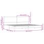 Preview: Metallbett ohne Matratze Braun Eichen-Optik 200x200 cm