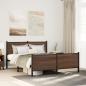 Preview: ARDEBO.de - Metallbett ohne Matratze Braun Eichen-Optik 140x200 cm