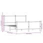 Preview: Metallbett ohne Matratze Braun Eichen-Optik 140x200 cm