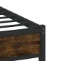 Preview: Metallbett ohne Matratze Räuchereiche 193x203 cm