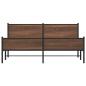 Preview: Metallbett ohne Matratze Braun Eichen-Optik 180x200 cm