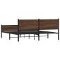 Preview: Metallbett ohne Matratze Braun Eichen-Optik 180x200 cm