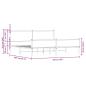 Preview: Metallbett ohne Matratze Braun Eichen-Optik 193x203 cm
