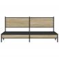 Preview: Metallbett ohne Matratze Sonoma-Eiche 193x203 cm