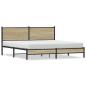 Preview: ARDEBO.de - Metallbett ohne Matratze Sonoma-Eiche 180x200 cm