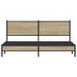 Preview: Metallbett ohne Matratze Sonoma-Eiche 180x200 cm