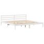 Preview: Bettgestell mit Kopfteil ohne Matratze Weiß 180x200 cm