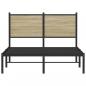 Preview: Metallbett ohne Matratze Sonoma-Eiche 120x190 cm
