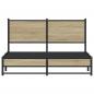 Preview: Metallbett ohne Matratze Sonoma-Eiche 150x200 cm