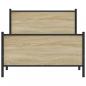 Preview: Metallbett ohne Matratze Sonoma-Eiche 107x203 cm