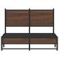 Preview: Metallbett ohne Matratze Braun Eichen-Optik 120x200 cm