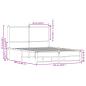Preview: Metallbett ohne Matratze Braun Eichen-Optik 120x200 cm