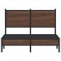 Preview: Metallbett ohne Matratze Braun Eichen-Optik 120x190 cm