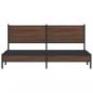 Preview: Metallbett ohne Matratze Braun Eichen-Optik 160x200 cm