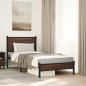 Preview: Metallbett ohne Matratze Braun Eichen-Optik 75x190 cm