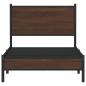 Preview: Metallbett ohne Matratze Braun Eichen-Optik 75x190 cm