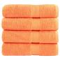 Preview: ARDEBO.de - Premium-Duschtücher SOLUND 4 Stk. Orange 70x140 cm 600 g/m²