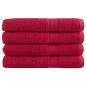 Preview: ARDEBO.de - Premium-Saunatücher SOLUND 4 Stk. Rot 80x200 cm 600 g/m²