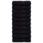 Preview: Premium-Duschtücher SOLUND 10 Stk. Schwarz 70x140 cm 600 g/m²