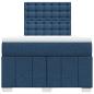 Preview: Boxspringbett mit Matratze Blau 120x200 cm Stoff