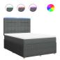 Preview: Boxspringbett mit Matratze Dunkelgrau 140x190 cm Stoff