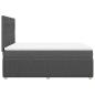 Preview: Boxspringbett mit Matratze Dunkelgrau 140x190 cm Stoff