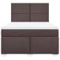 Preview: Boxspringbett mit Matratze Dunkelbraun 160x200 cm Stoff