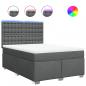 Preview: Boxspringbett mit Matratze Dunkelgrau 160x200 cm Stoff