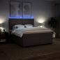 Preview: Boxspringbett mit Matratze Dunkelbraun 180x200 cm Stoff